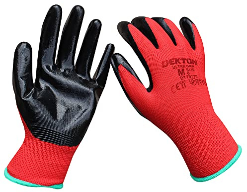 DEKTON 8/M Ultra Grip Nitrile Coated Working Gloves | Ultimate Protection for DIY & Tradesmen | Enhanced Safety with Ultra Grip Material | Nitrile Coated | CE Cat 2 Certified | EN388 Compliant