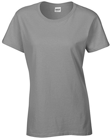 Gildan Ladies/Womens Heavy Cotton Missy Fit Short Sleeve T-Shirt (2XL) (Graphite Heather)