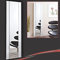 465mm (w) x 1700mm (h) Newborough White Flat Panel Aluminium Vertical Mirror Radiator - 280mm(w) Central Mirror