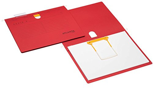 Atlanta Serie-E Hängeschnellhefter mit Jalema Clip, Jalema 2655834200, Hängemappe für Akten, Hängetasche, Karton mit 25 Stück, rot