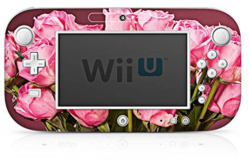 DeinDesign Autocollant Compatible avec Nintendo Wii U Gamepad Sticker Film Autocollant Rose Fleurs Chat