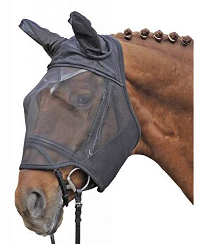 HKM 40739100 Fliegenschutzmaske, M, schwarz (Vollblut)