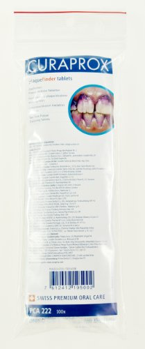 Curaprox PCA 222 Plaquefinder – Tabletten Zur Plaque-erkennung | Zwei-farben-system | 100 Stück