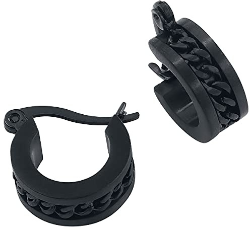 etNox hard and heavy Mesh Steel Unisex Ohrring schwarz