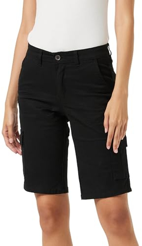 NOROZE Womens Shorts – Ladies Knee Length Chino Style – Women’s Cargo Summer with Pockets – Lightweight Long Stretch Bermuda for Women UK – Casual Fit – Sizes 8 to 20