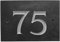 The House Nameplate Company Slate House Number, Charcoal Grey,Number 75