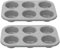 Salter COMBO-5357 Non-Stick 6 Cup Muffin Baking Tray, Set of 2, Bakeware Mould for Cupcakes, Yorkshire Puddings, Brownies, Carbon Steel Ovenware, PFOA Free, Easy to Clean, Marblestone, Grey