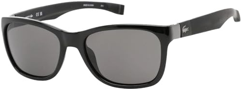 Lacoste Wayfarer Style Sunglasses in Matte Black 54 Grey