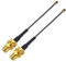 YILIANDUO RF Anschlusskabel SMA Buchse Bulkhead an U.fl IPX Verlängerungskabel 1.13 Kabel 5CM Pigtail Antenne WLAN Kabel FPV Antennenverlängerung 2er Pack