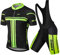 INBIKE Radtrikot Set Herren Kurzarm Fahrradtrikot Fahrradbekleidung Set MTB Sommer Trägerhose mit Sitzpolster für Radfahren Rennrad XXL
