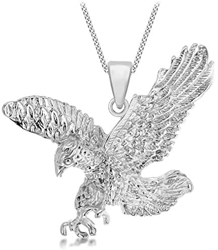 Tuscany Silver Damen Rolokette Mit Anhänger Sterling Silber Adler 51cm/20'