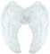 Yummy Bee - Alas Angel - Alas de Angel Blancas - Alas Negras Malefica - Plumas Diablo - Halloween Fiestas de Disfraces Adulto - Grandes 60 x 40 cm (Blanco)