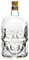 CRISTALICA Geschenkflasche Schädel Totenkopf Glas Flasche 500ml leer zum selbst befüllen