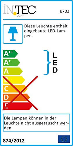 Eco Light LED-Wandleuchte Avellino, Aluminiumguß, 450 lm, 6 W, Durchmesser 18 cm, IP20, weiß 8703
