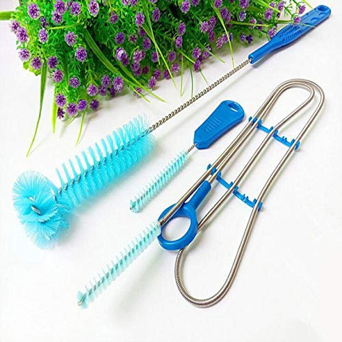 Yosoo Trinkblasen-Reinigungsset für Trinkblasen, mit Saugern, Bürsten, Trockengestell, 4-in-1, multifunktional