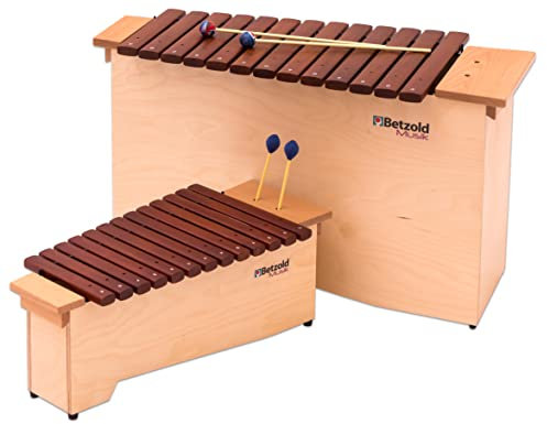 Betzold Musik - Xylophon-Gruppe Alt und Bass im Set - inkl. 2 Staubschutzhauben - Klangstäbe aus Holz