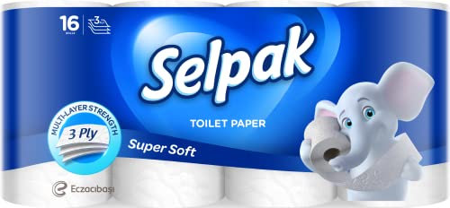 Selpak Lot de 16 rouleaux de papier toilette 3 plis