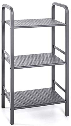 HAKU Regal grau, Metall - Maße: B 40 cm x H 81 cm x T 28 cm, Style: Modern
