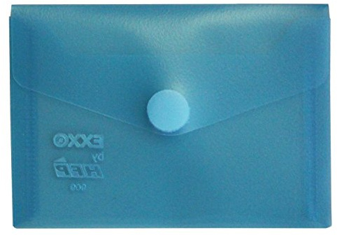 Dokumententasche A7 PP quer transparent blauKlappe Klettverschluss 10 Stk | Reißfeste PP Folie, klare Übersicht, ideal zum Sammeln und Ordnen von Unterlagen bis 50 Blatt