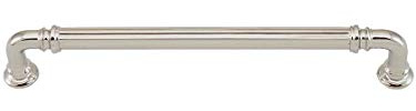 Top Knobs TK324PN Chareau Collection 7 Reeded Pull, Polished Nickel