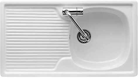 LAVELLO DI APPOGGIO CERAMICA CON 1 VASCHETTA LINPHA 80 X 45 cm DX SX