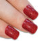 Bling Art False Nails French Fake Red Gel Glitter Squoval 24 Acrylic Medium Tips
