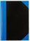 Idena 10094 - Kladde DIN A6, 96 Blatt, 70 g/m², liniert, fester Einband, blau/schwarz, 1 Stück