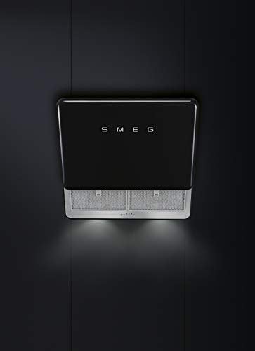 Smeg KFAB75BL Cooker Hood 50's Style Retro Angled 75cm Black