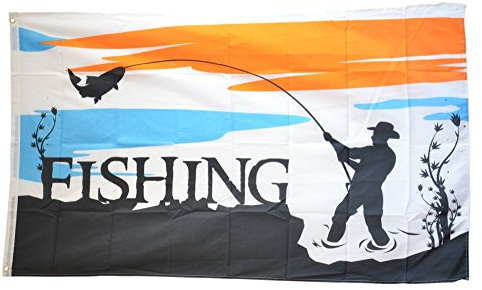 Flaggenfritze Fahne/Flagge Fishing - Angeln + gratis Sticker