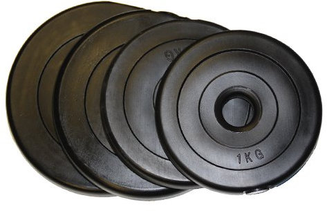 POWER EXTREME PE - Hantelscheibe 30mm 1 Kg, Schwarz, Betonguss, 1 x 1 kg