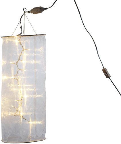 Lunartec Lampion: Organza-Lichterschlauch-Skulptur mit 20 LEDs, 60 cm (Lichtschlauch, Organza Lichterschlauch Lampe, Lichterketten)