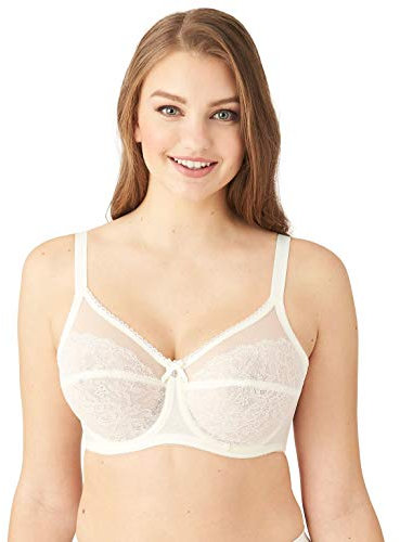 Wacoal Women's Retro Chic Full Figure Underwire Bra, Ivory, 38F