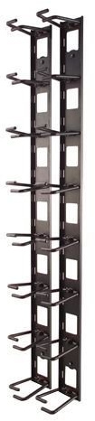 Vertical Cable Organizer, 8 Cable Rings, Zero U