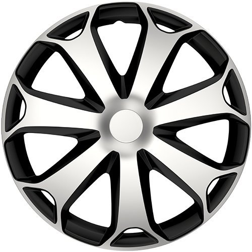 ZentimeX Z744883 Radkappen Radzierblenden universal 15 Zoll Silver-Black