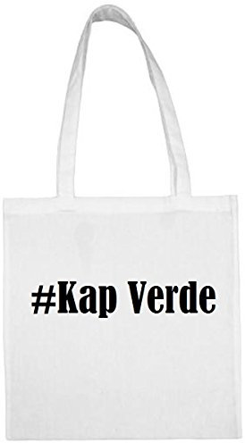 Reifen-Markt Tasche #Kap Verde Größe 38x42 Farbe Weiss Druck Schwarz