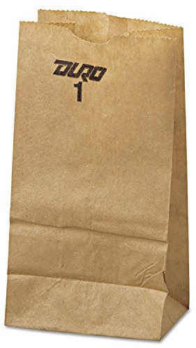General GK1500#1 Paper Grocery Bag, 30lb Kraft, Standard 3 1/2 x 7 3/8 x 6 7/8, 500 bags