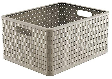 Rotho Country Aufbewahrungsbox 28l , Kunststoff (PP) BPA-frei, cappuccino, A4+/28l (43.0 x 33.0 x 21.5 cm), Beige