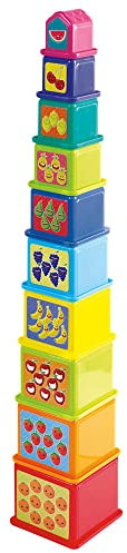 ColorBaby Play, Juego Torre de Cubos Cuadrados (44285)