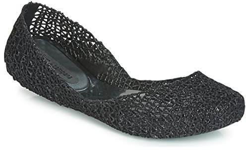 Melissa Women's Campana Papel 20 Closed Toe Ballet Flats, Black (Black Glitter 52682), 4.5 UK