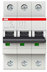 ABB S200 MCB Leitungsschutzschalter Typ K, 3-polig 1A 440V, Abschaltvermögen 6 kA System Pro M Compact