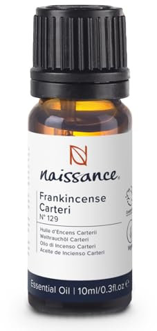 Naissance Huile Essentielle D'Encens Oliban Carterii (No. 129) - 10ml - Pure, Naturelle, Végan, Non Dilué - Pour Aromathérapie, Diffuseur, Humidificateur, Mélange Massage - Arôme Apaisant