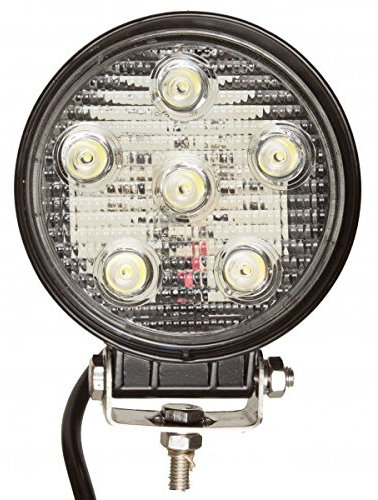 Projecteur LED rond noir 18W extérieur IP67