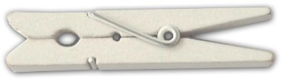 LWR CRAFTS Petites pinces à linge en bois 1-7 / 8 4,8 cm 50 pièces par paquet (blanc)