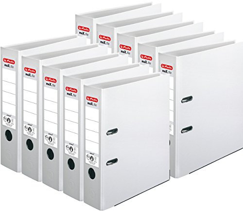 Herlitz Ordner maX.file protect A4, 8 cm breit (10er Pack | weiß)