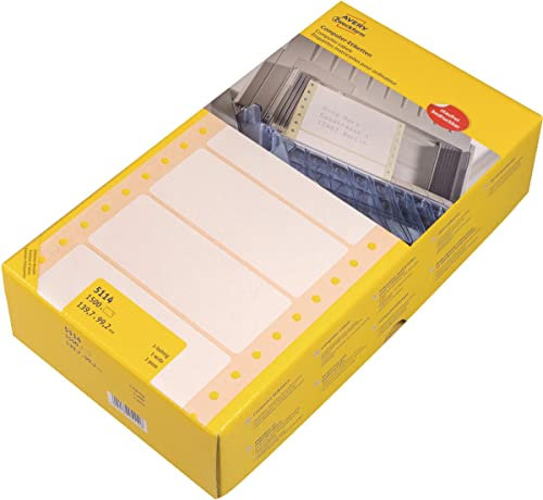 AVERY Zweckform 5114 Computer-Etiketten (Papier matt, 1,500 Etiketten, 139,7 x 99,2 mm) 1 Pack weiß