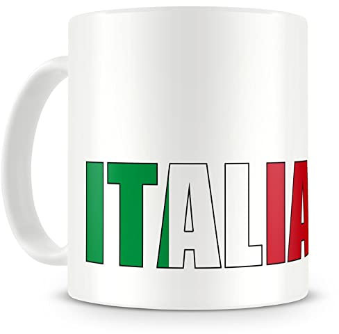 Samunshi® Italien Italia Schriftzug Tasse Kaffeetasse Teetasse