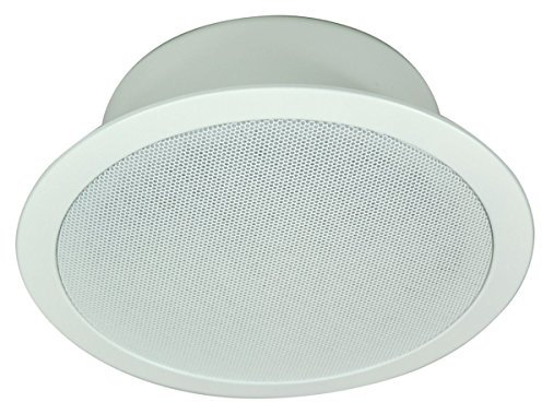 Electrovision White Metal 100V 10W Round Flush Fitting Ceiling Speaker New