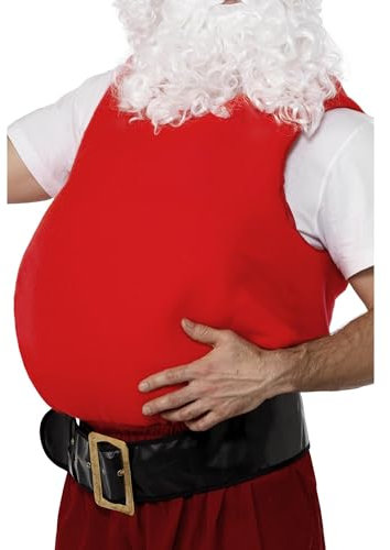 Smiffys Faux ventre de Père Noël, Rouge