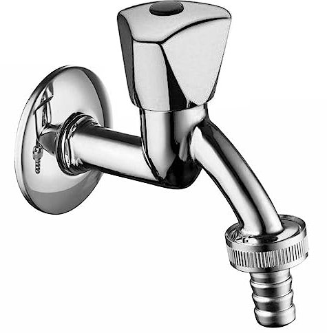 Schläfer 433110 | Rubinetto Portagomma 1/2 Maschio in Ottone Portagomma 3/4(15-19 mm) Leva a Manopola in metallo, Rubinetto Esterno giardino 1/2. Rubinetto Acqua Esterno Cromo Lucido