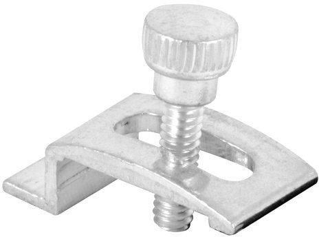 Prime-Line T 8724 Storm Door Panel Clip with Screws, 1/4 In., Aluminum (8 Pack)